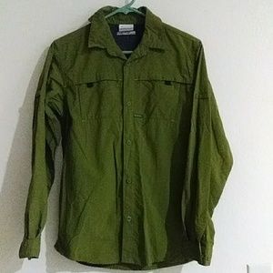 Columbia Olive Green Button down